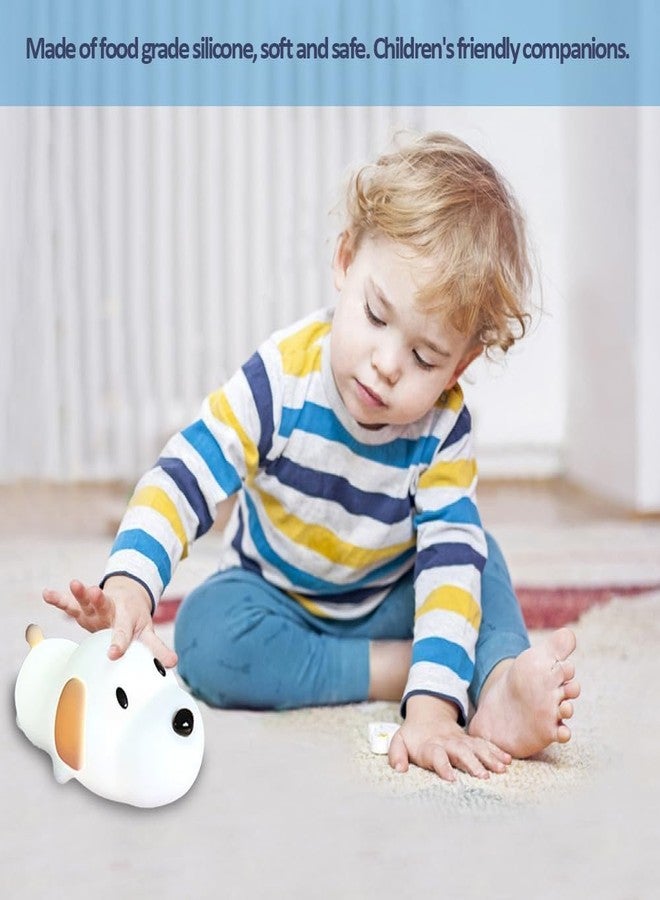 LITVERSE Puppy Night Light for Kids - Soft Silicone Animal Lamp with Rechargeable and Touch Control, Cute Squishy Bedside Lamp for Baby Room & Gifts (Multi Color) - Image 2